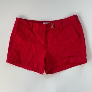 Vineyard Vine Women's Red Preppy Textured Anchor Sailing Shorts Size 8